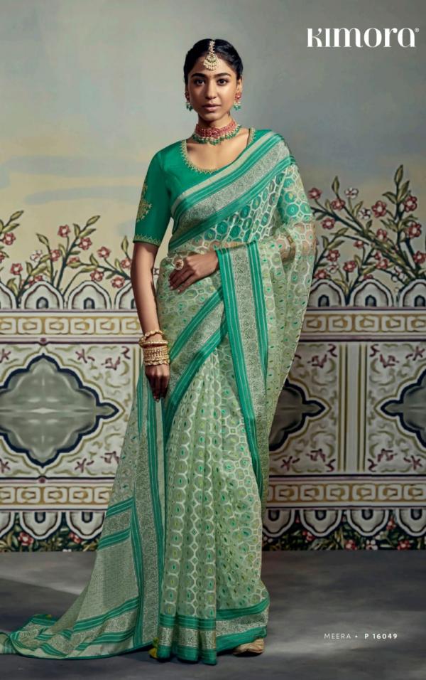 Kimora Meera Premium Soft Brasso Saree Collection